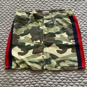 Mother Denim, Size 24, Camouflage Miniskirt